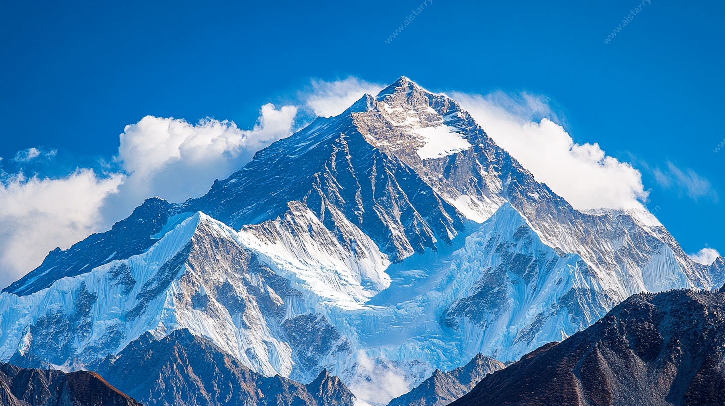 巍峨雪山壮丽景观