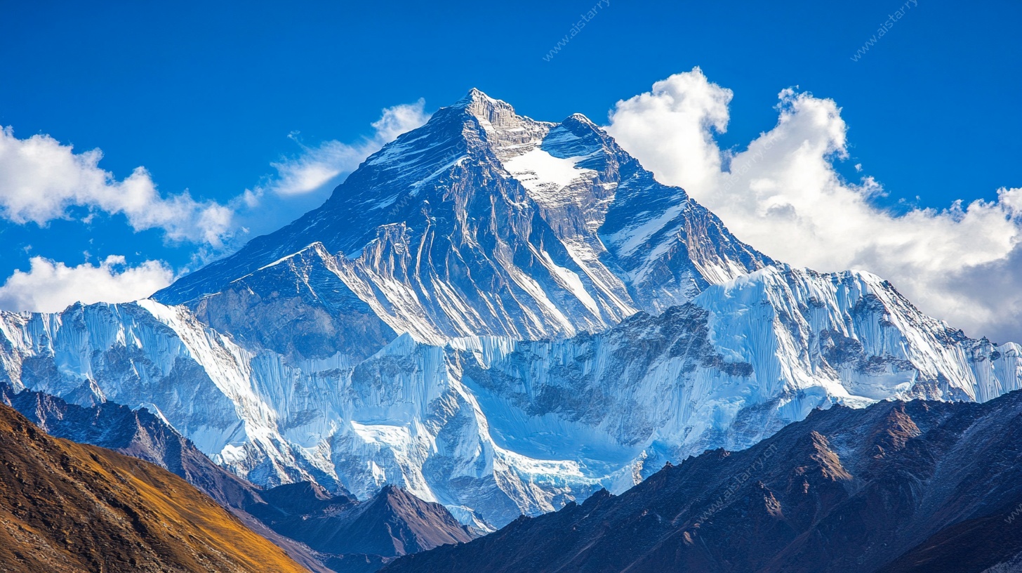 巍峨珠峰壮丽雪景