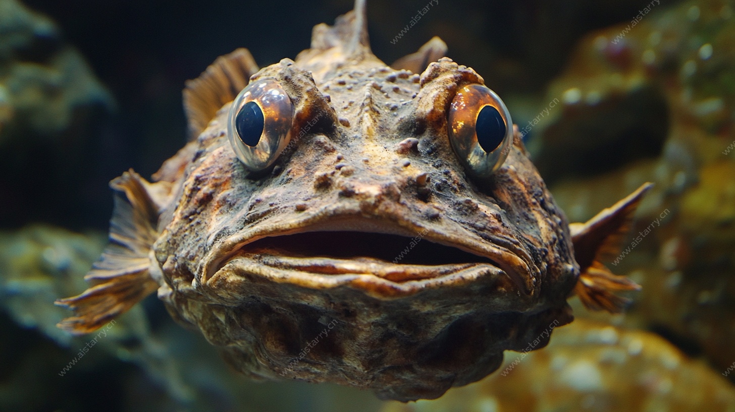 奇特表情的深海怪鱼