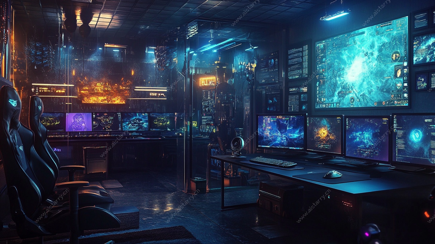 未来感电竞室场景