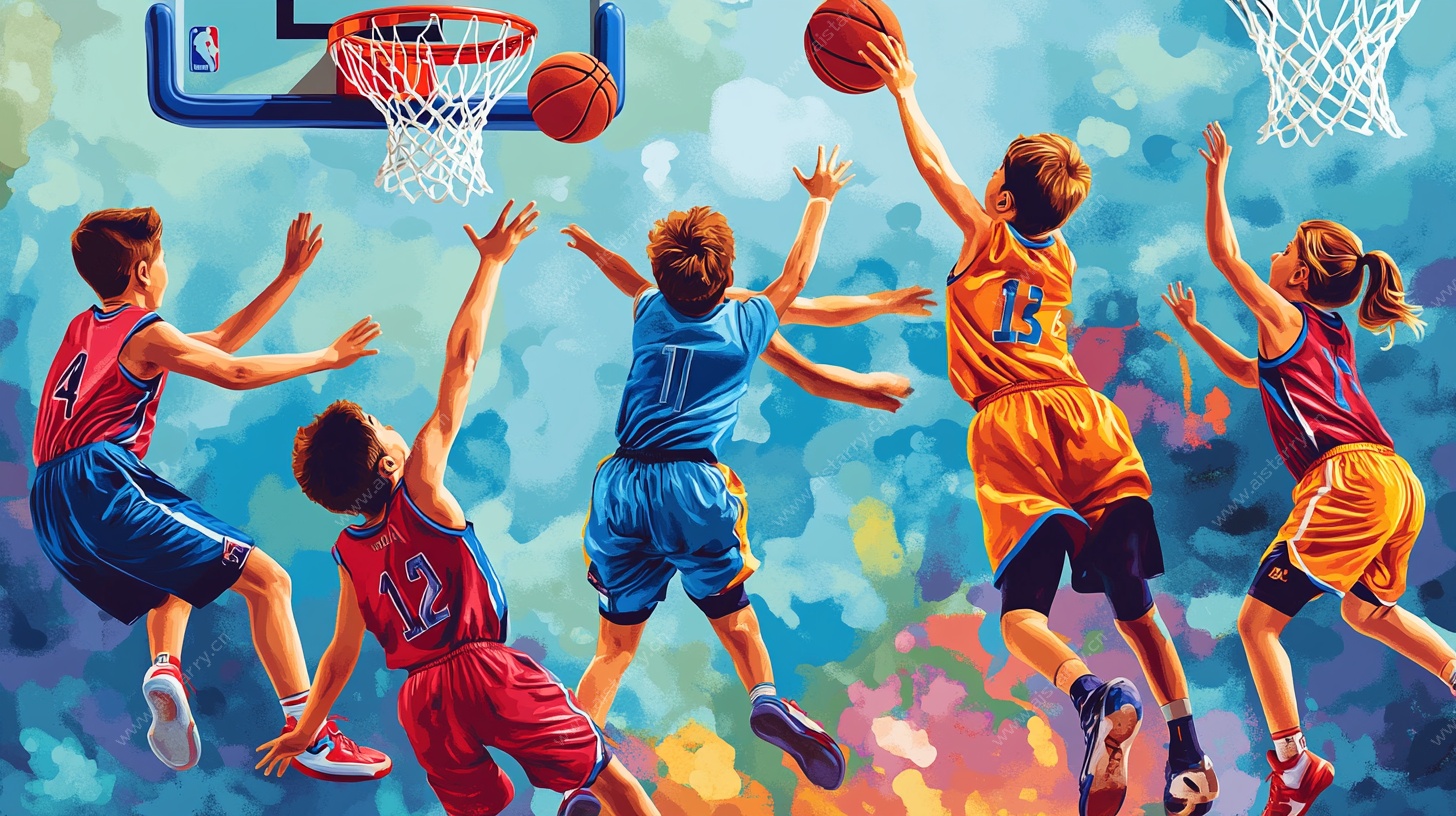 儿童篮球比赛精彩瞬间