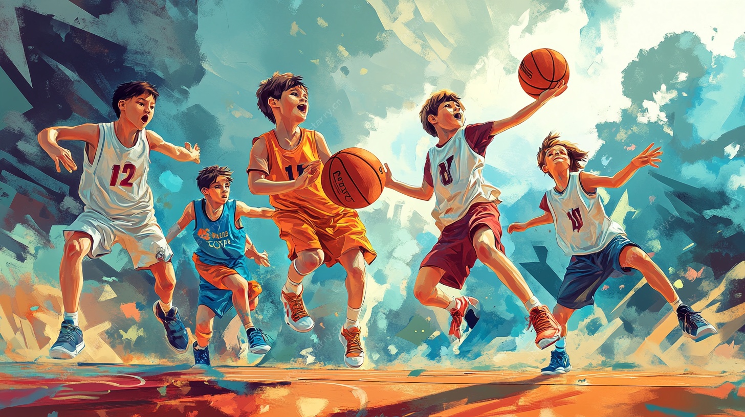 少年激情篮球对决