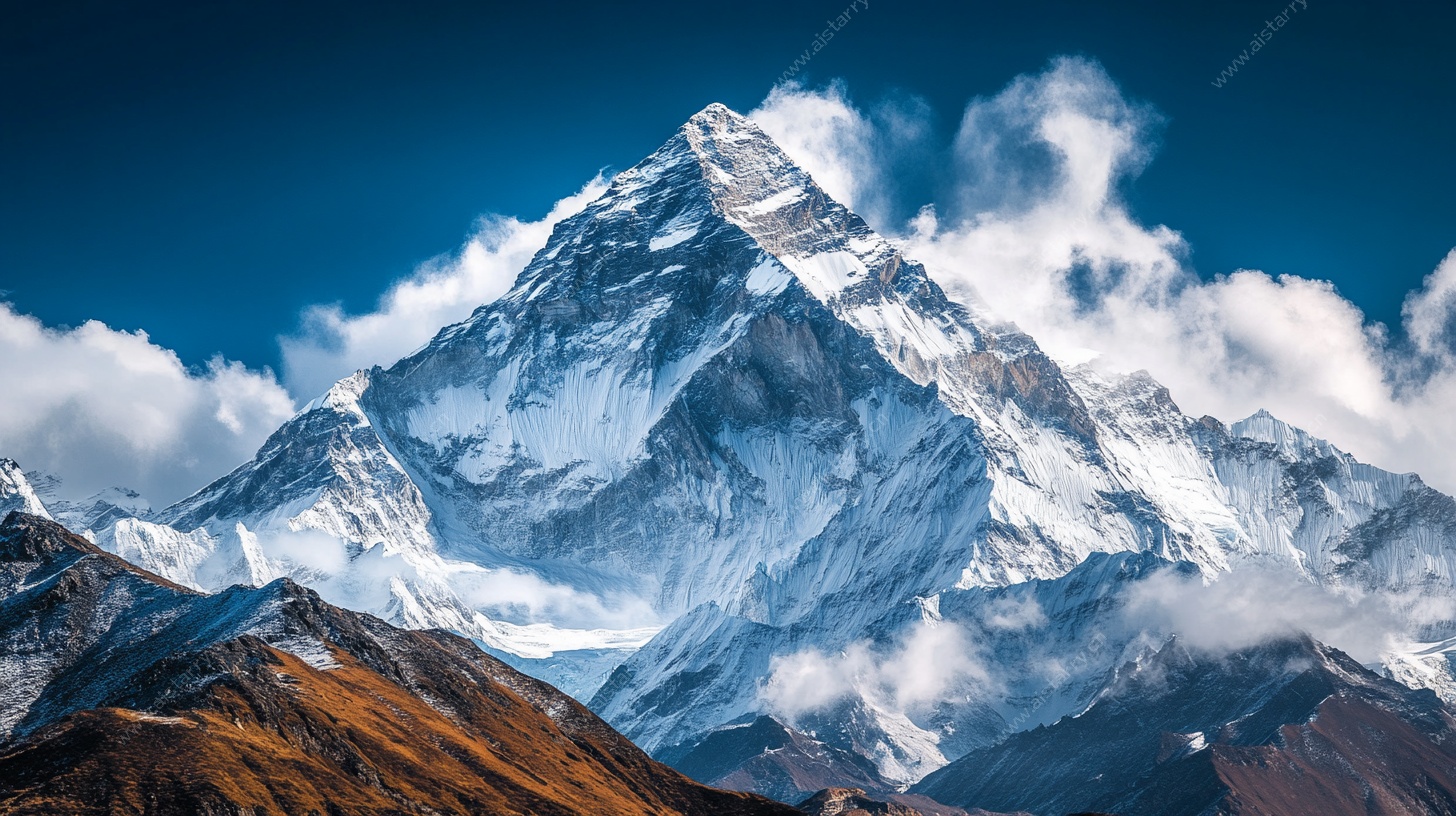 巍峨雪山壮丽风光