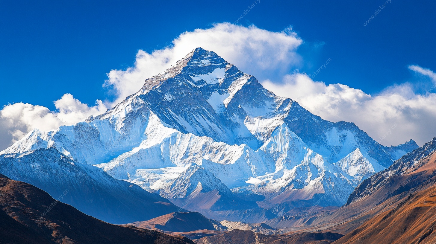 巍峨珠峰壮丽雪景