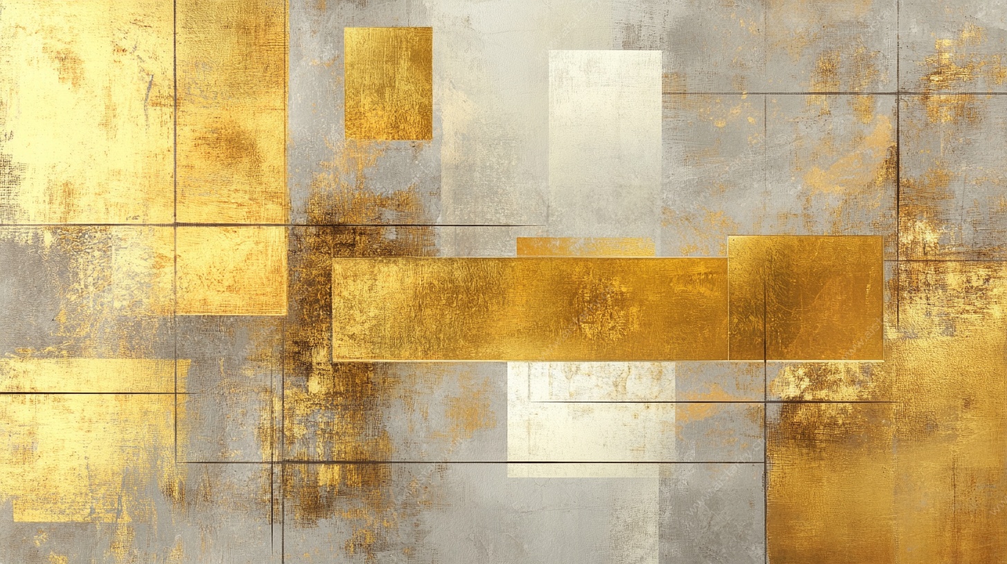 金色几何抽象艺术背景图