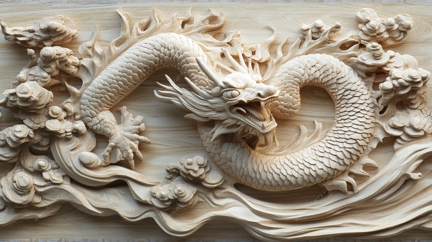 木雕祥龙图