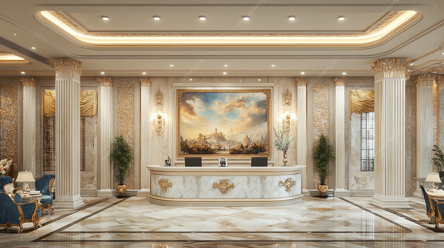 豪华欧式大堂接待区场景