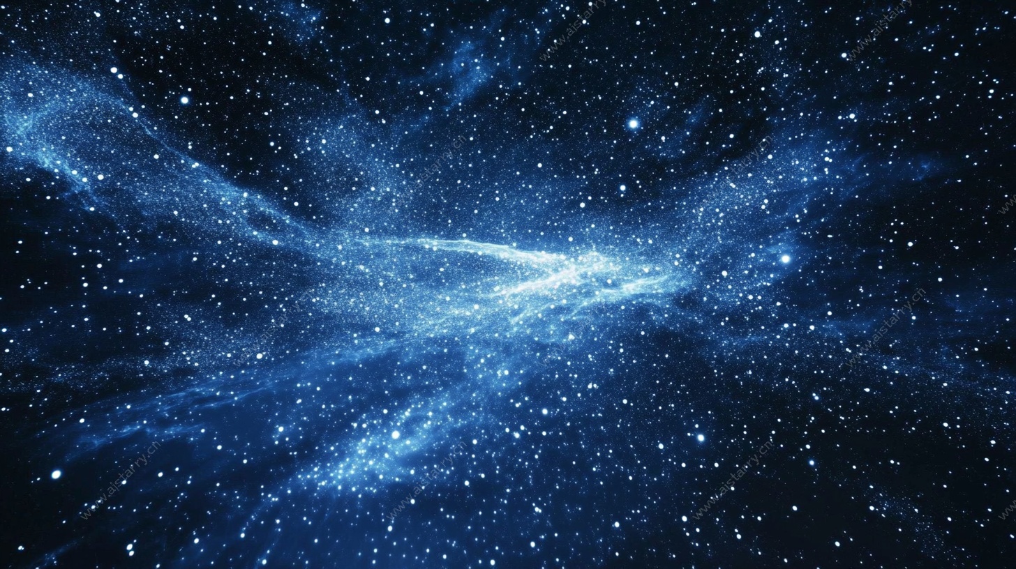 梦幻蓝色星空宇宙图景