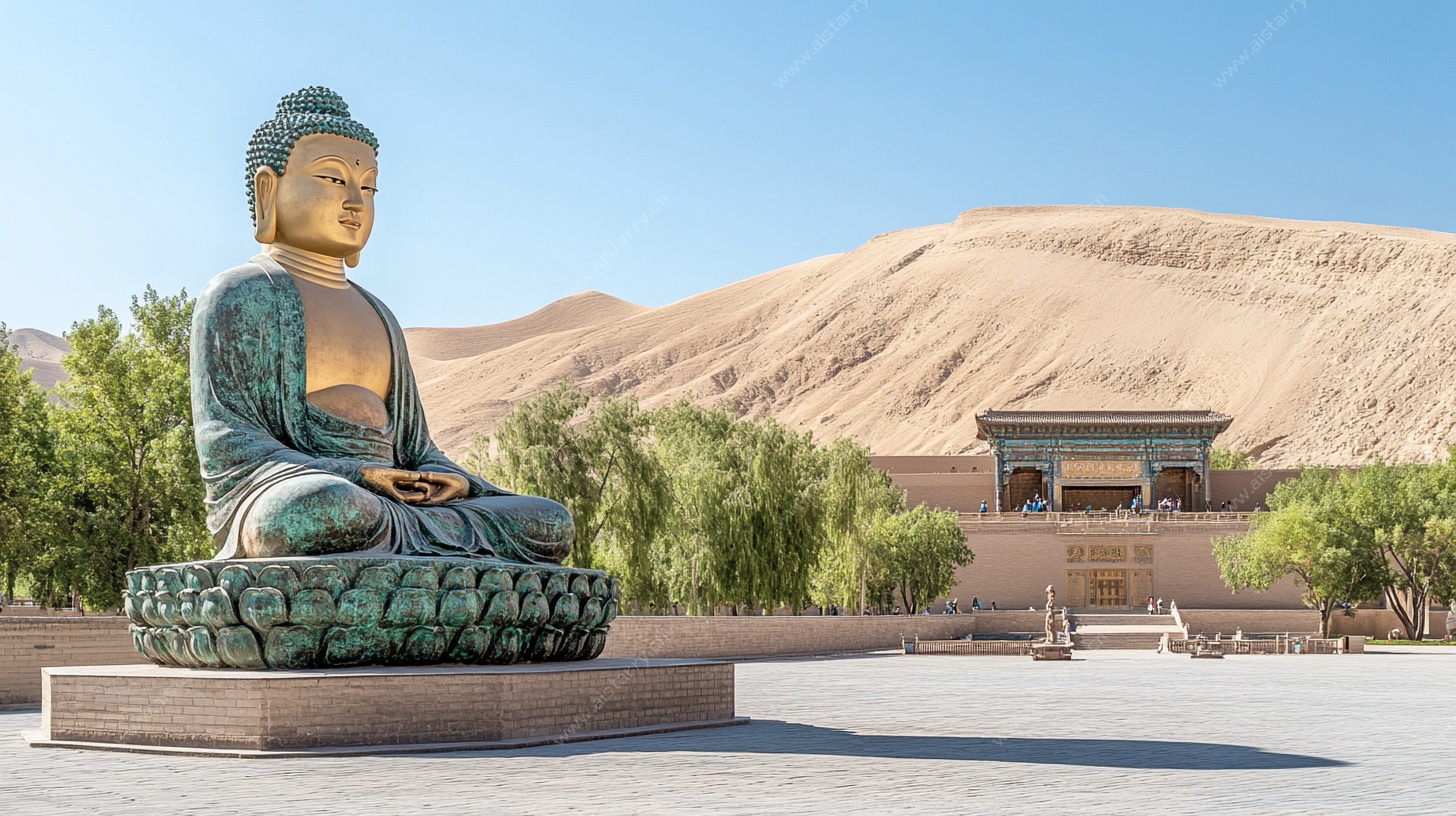 沙漠中的庄严坐佛