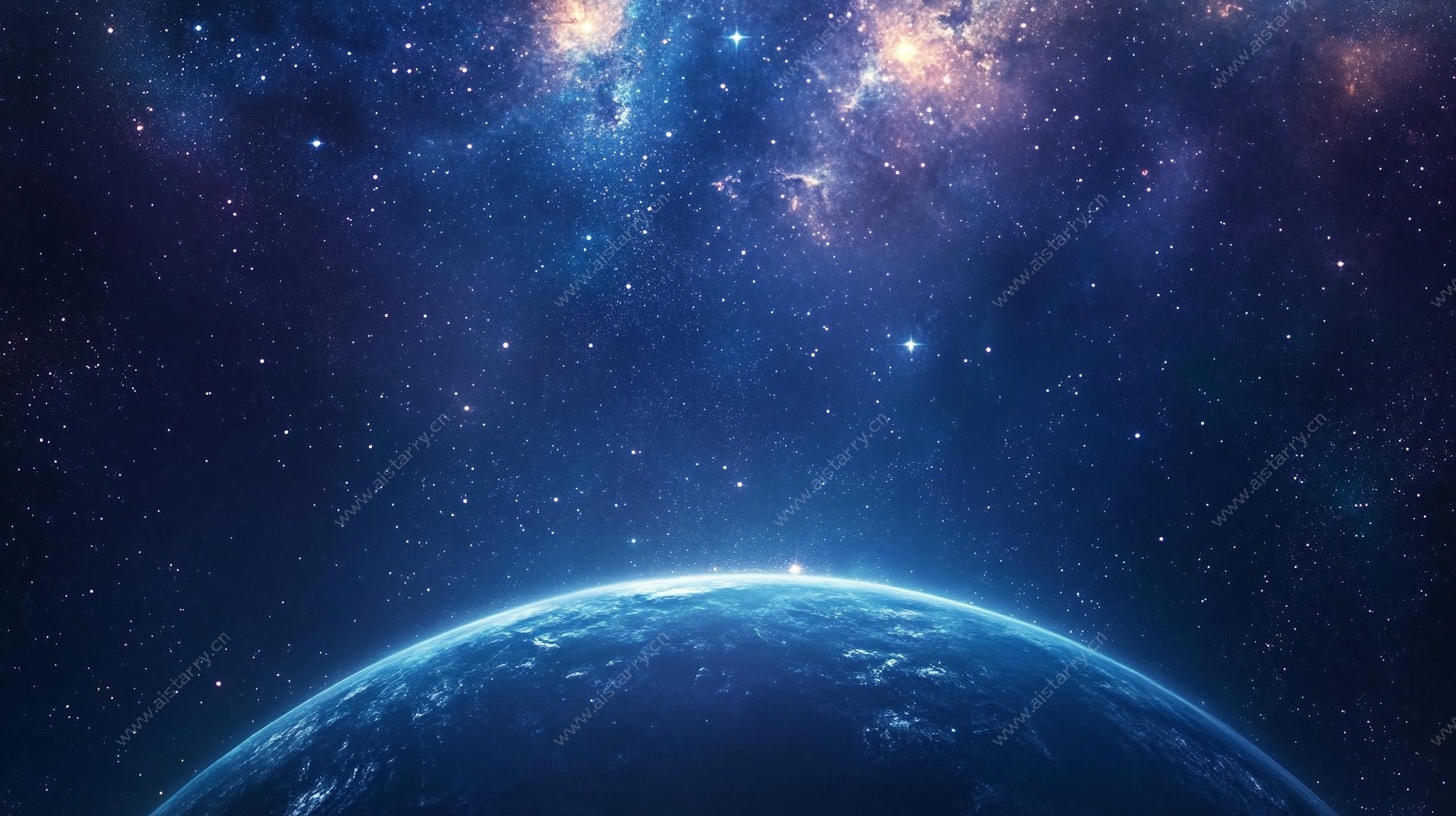 梦幻宇宙中的地球景象