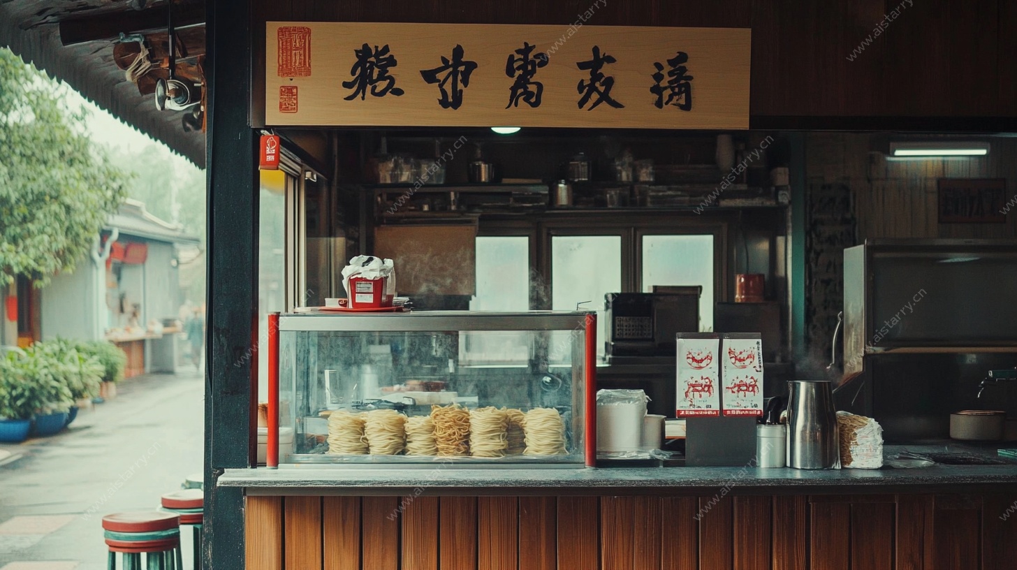 街边传统糕点售卖摊