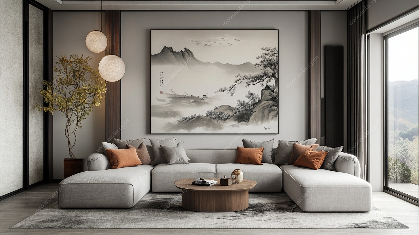 现代中式风客厅雅致空间