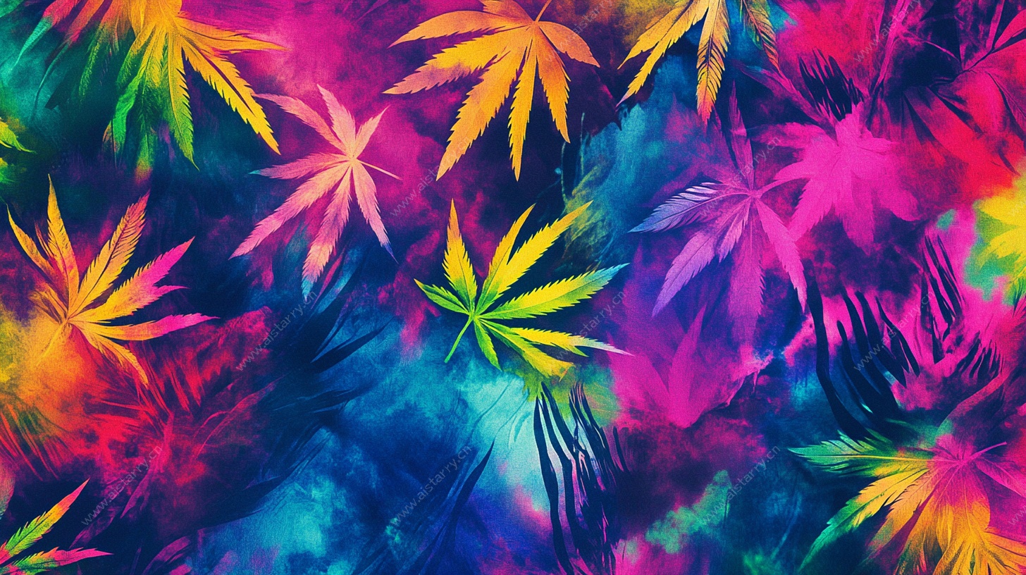 彩色枫叶图案纹理背景