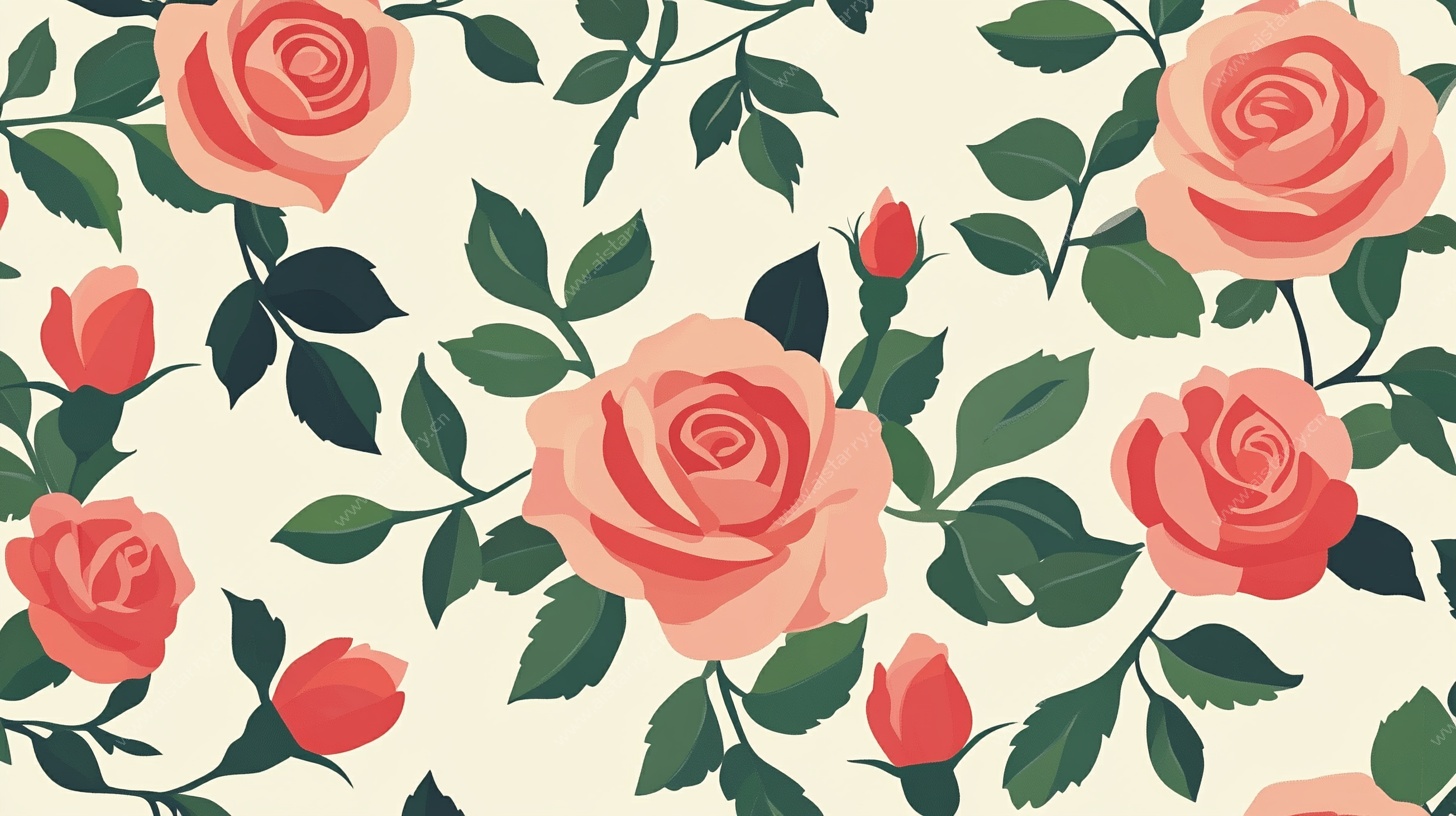 粉色玫瑰花卉图案背景