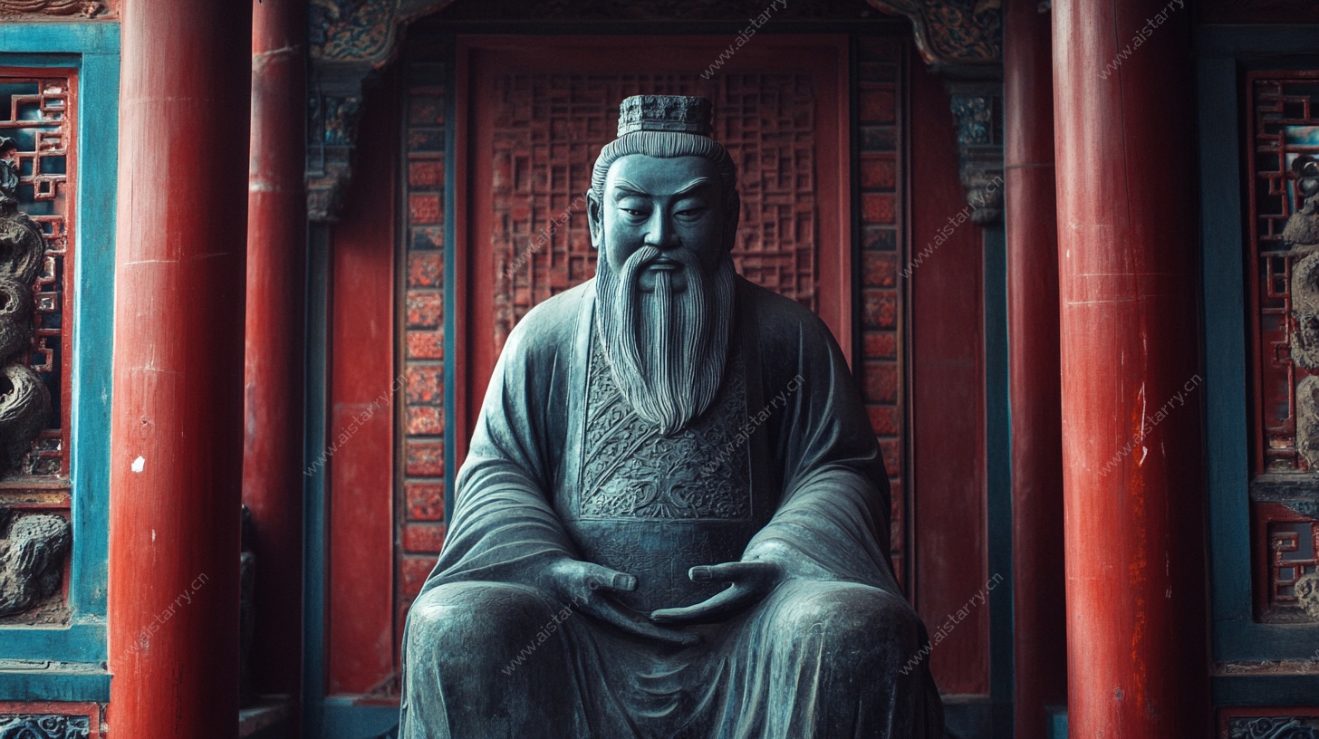 坐像 中式古典氛围