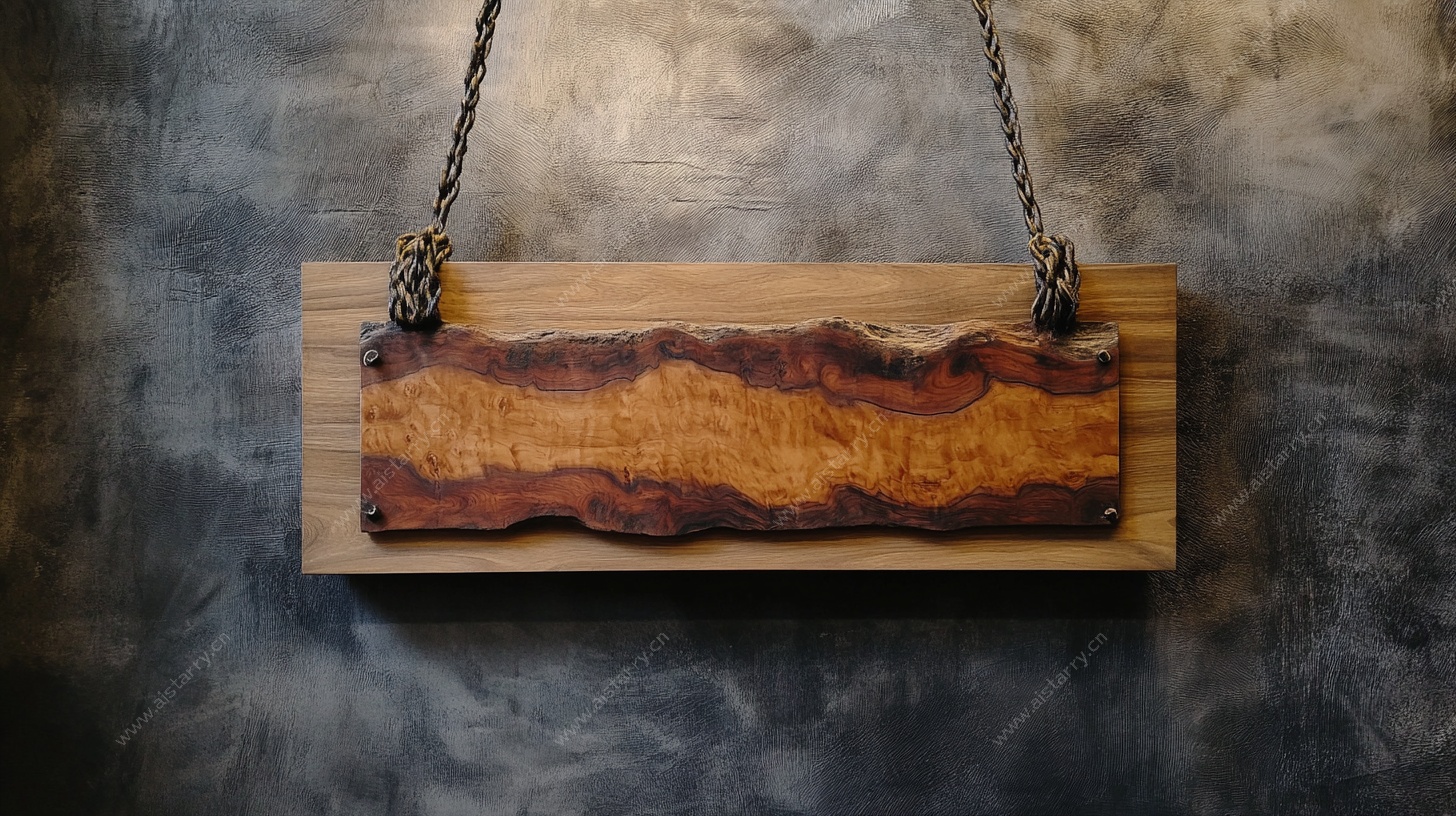 悬挂式原生态木质装饰牌