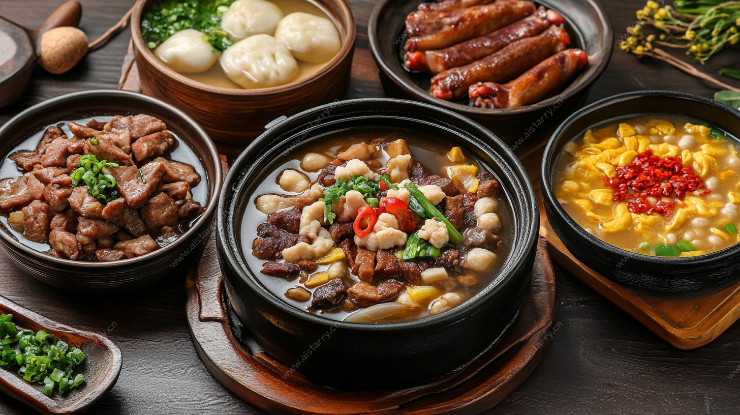 丰盛中式菜肴组合