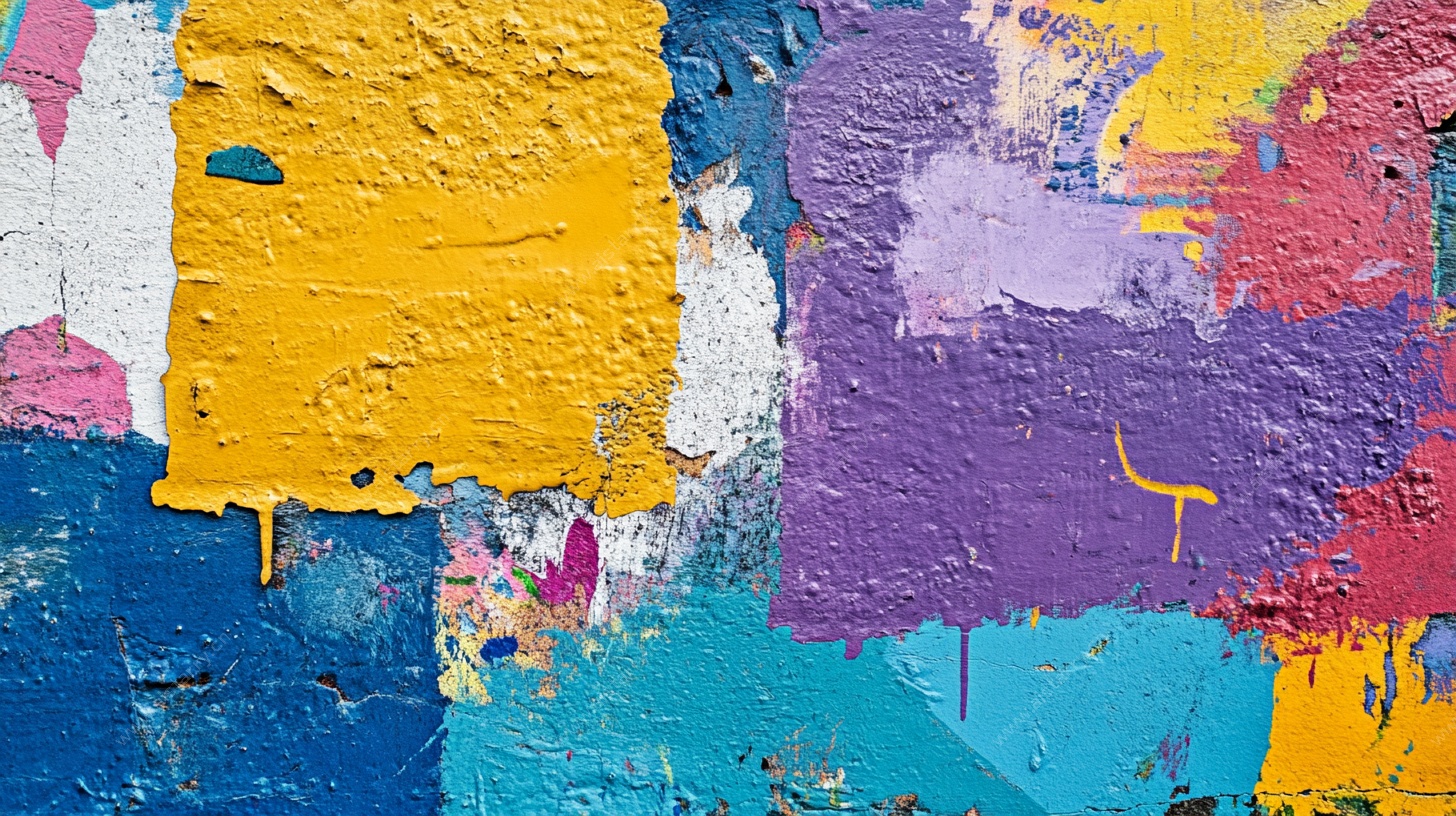 多彩涂鸦墙面纹理