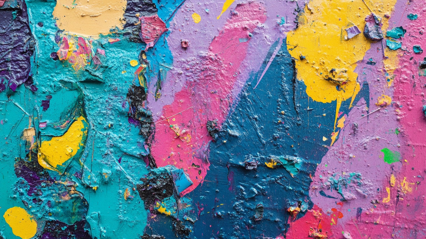 多彩油画风颜料纹理背景