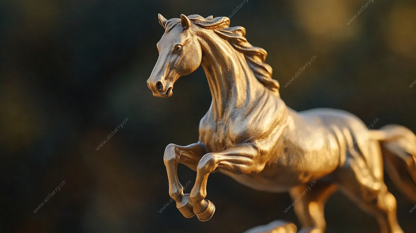 金色骏马雕塑