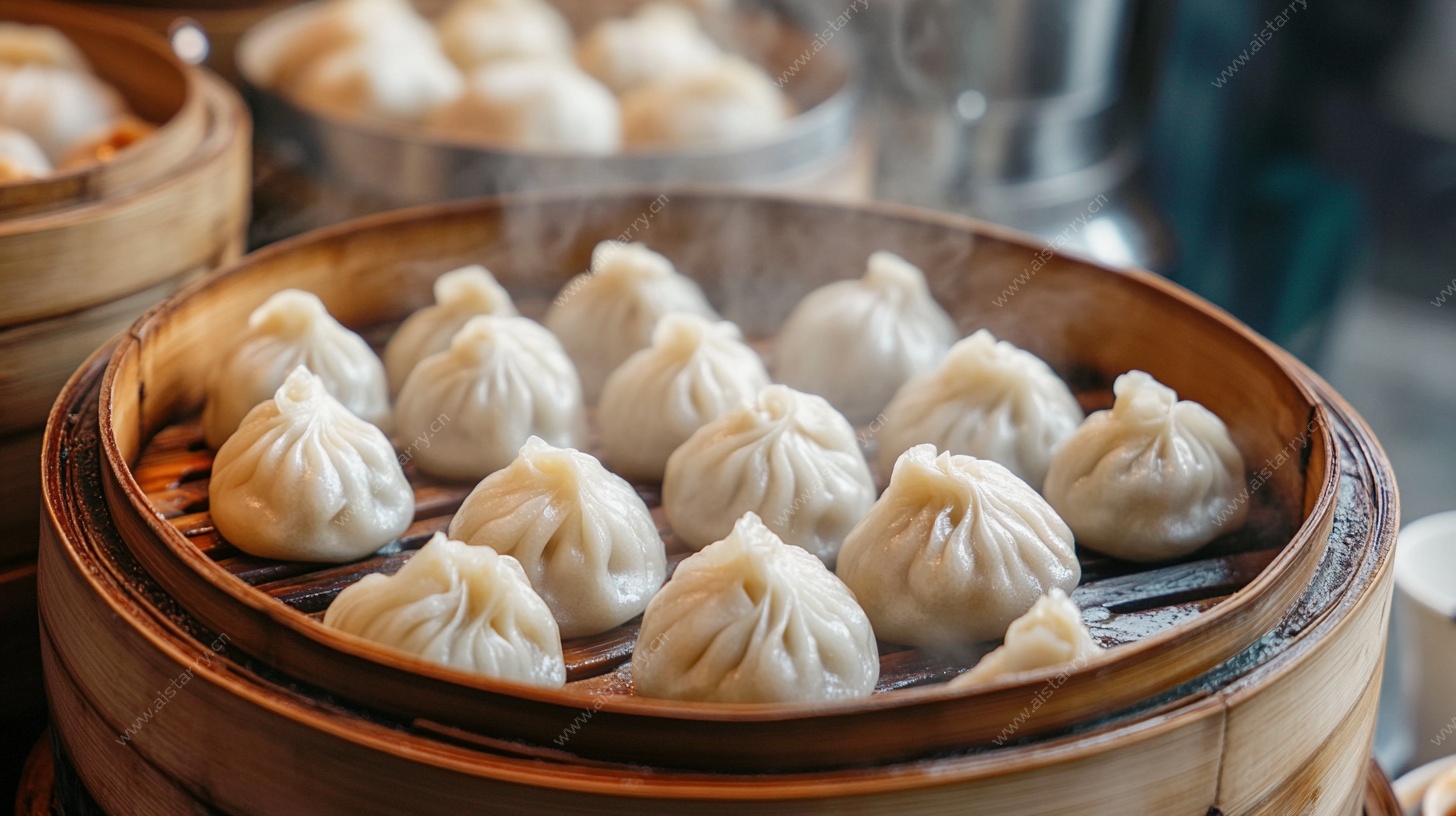 热气腾腾的美味小笼包