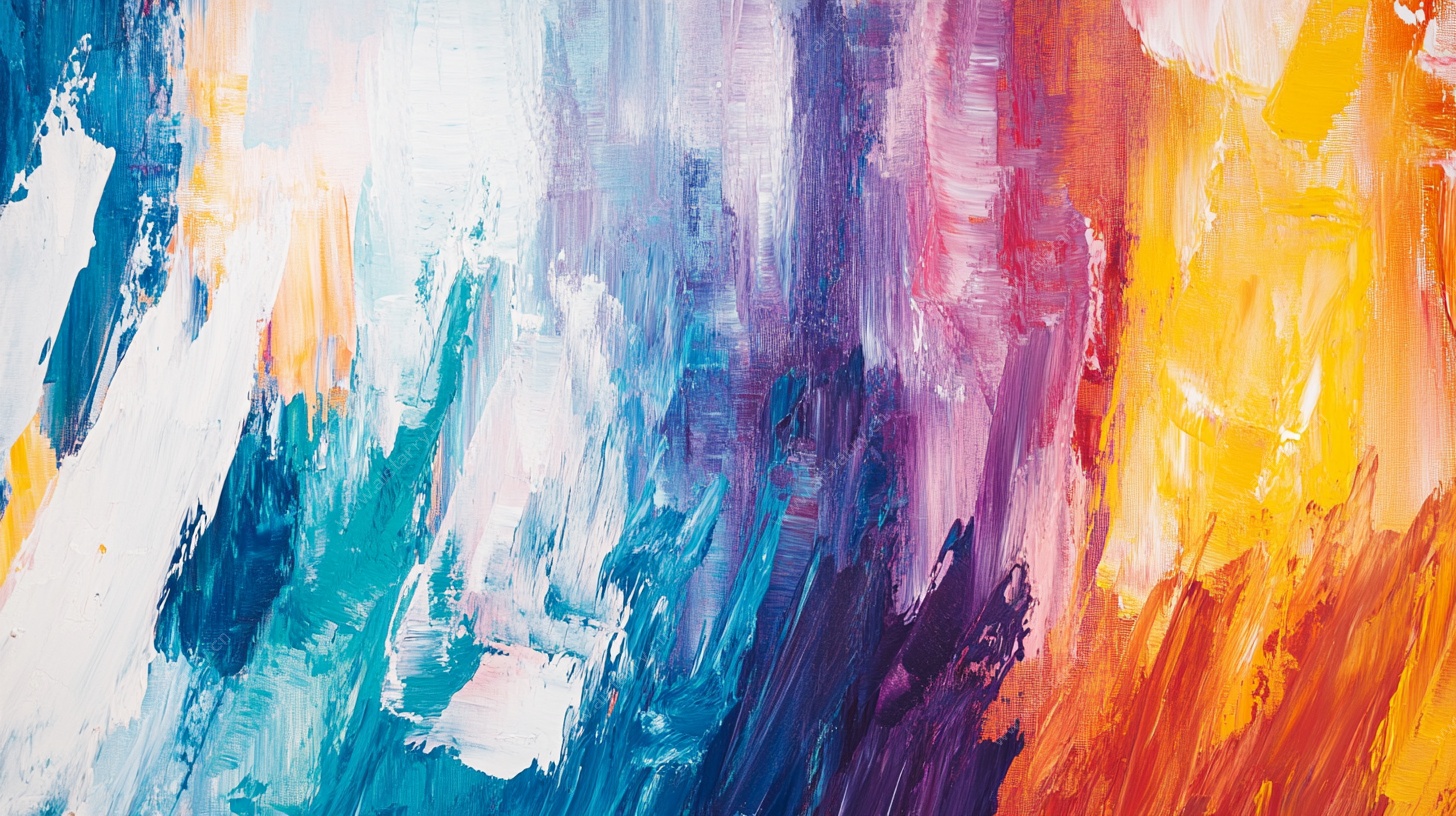 多彩抽象笔触艺术背景图