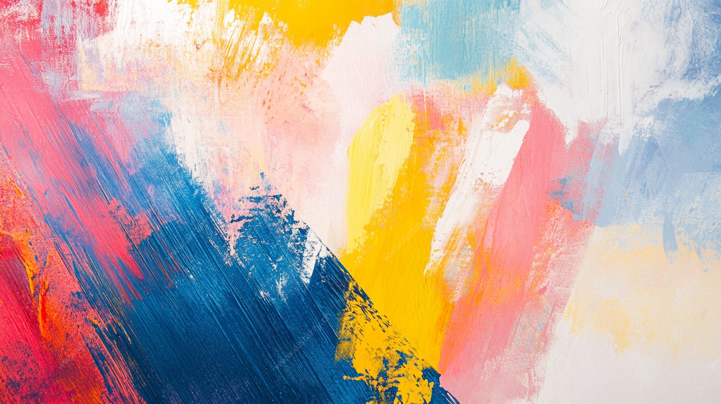 抽象多彩笔触艺术画