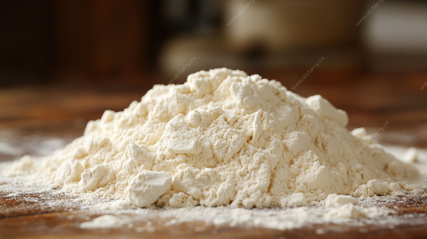 一堆面粉特写