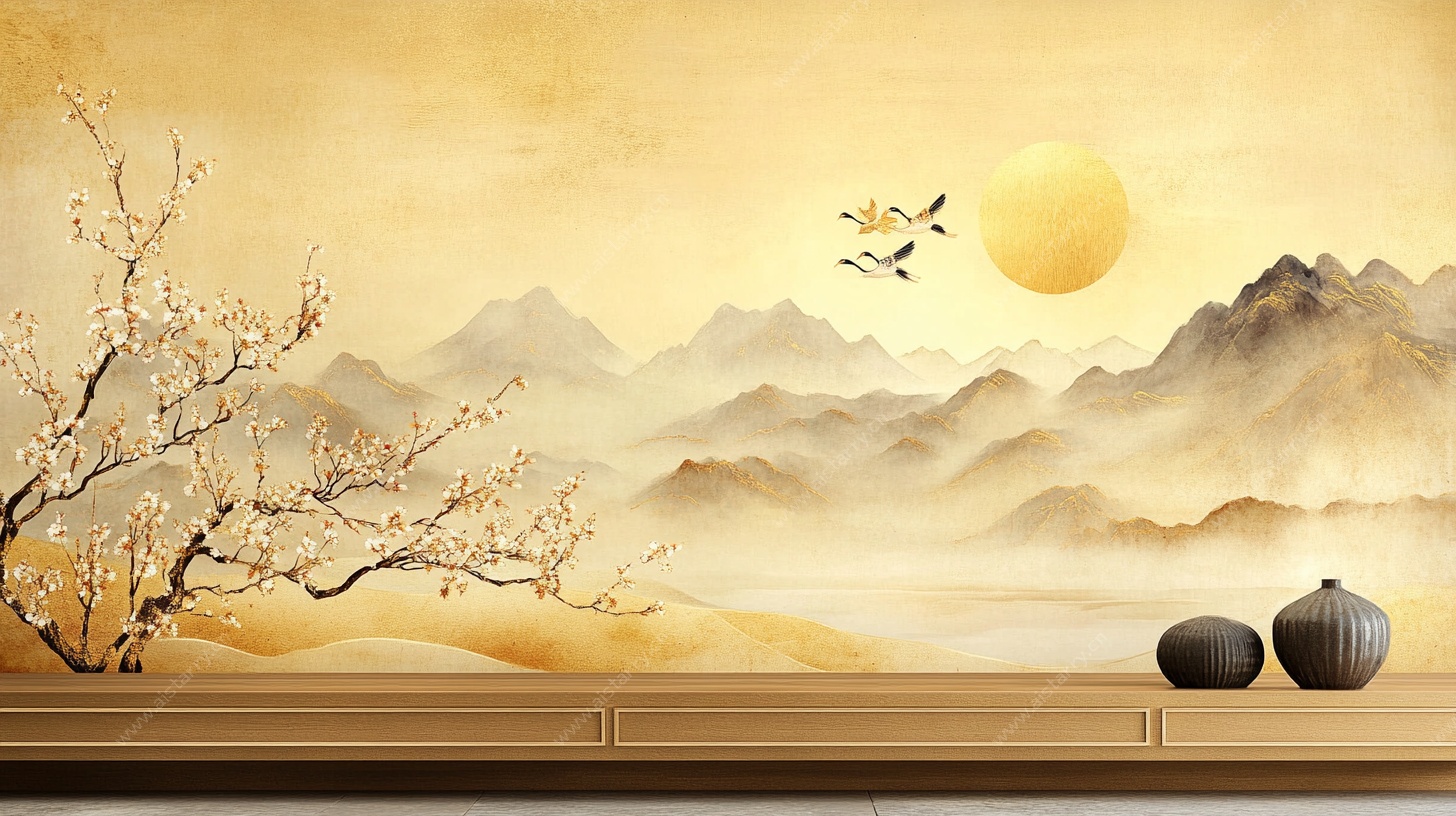 中式山水意境装饰画