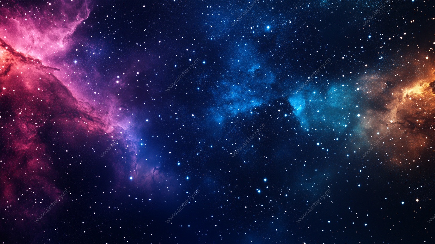 梦幻绚丽星空背景图