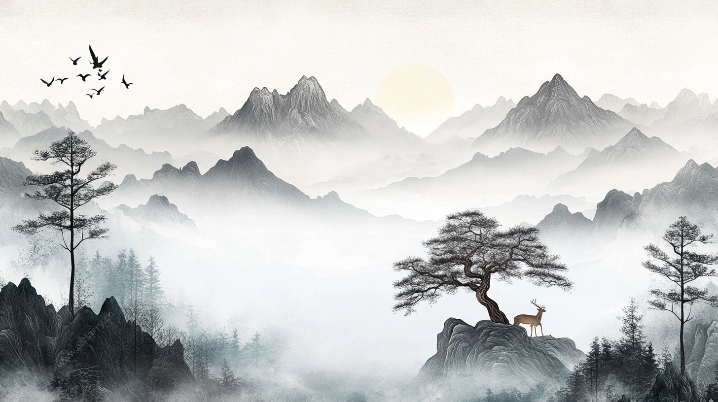 水墨山水意境图