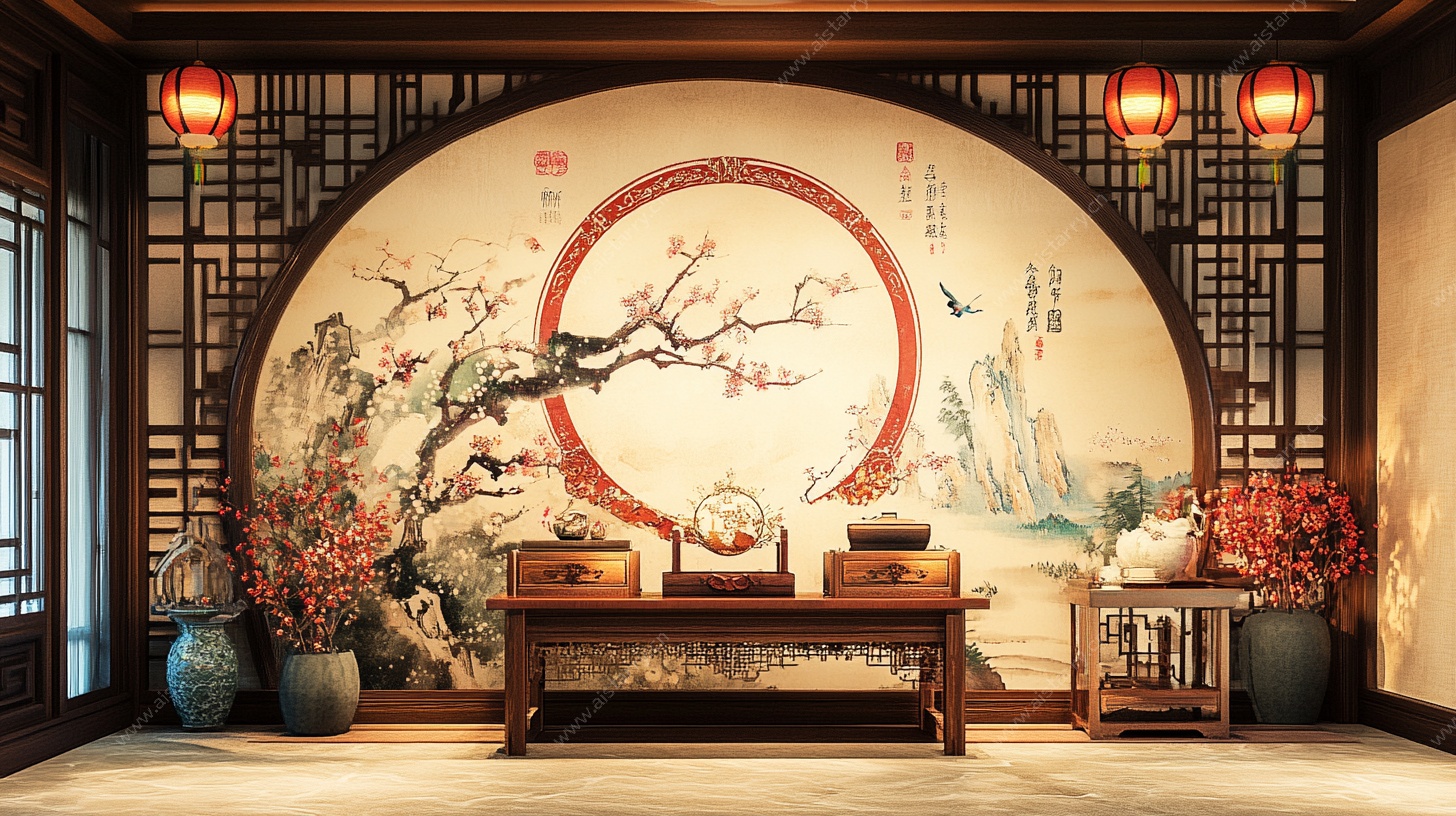 中式典雅客厅室内装饰图