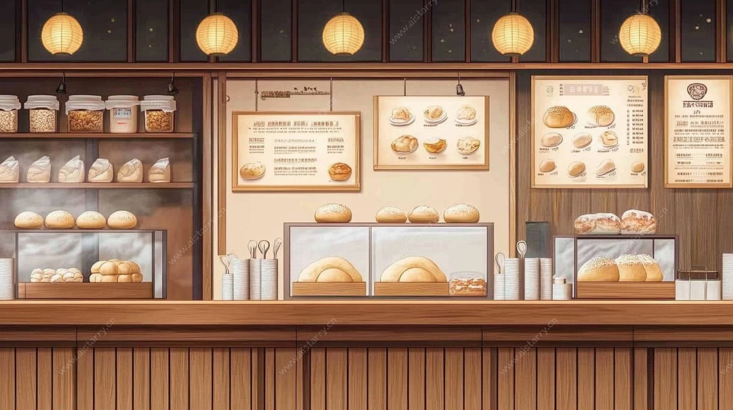 温馨面包店内部场景