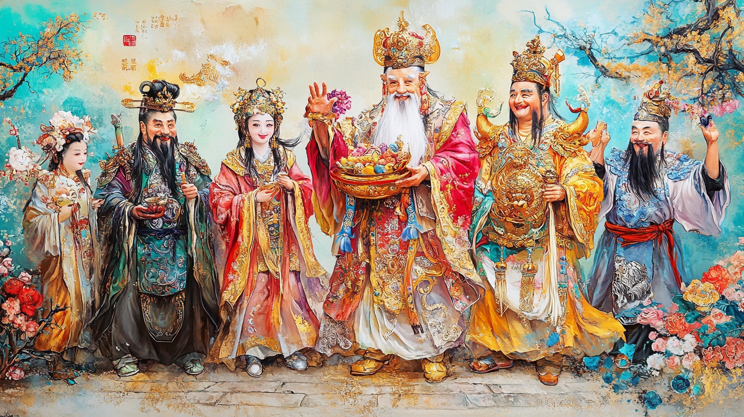 五路财神图 祥瑞满溢