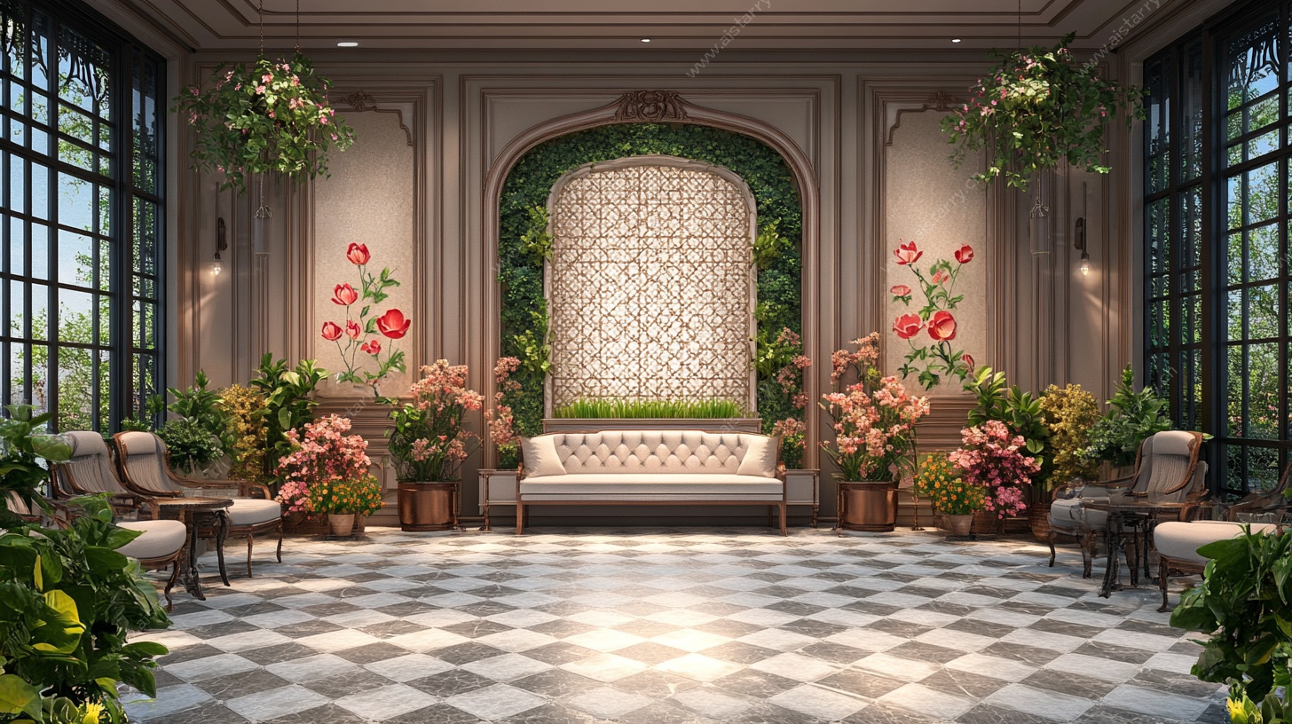 欧式花园风室内休憩空间