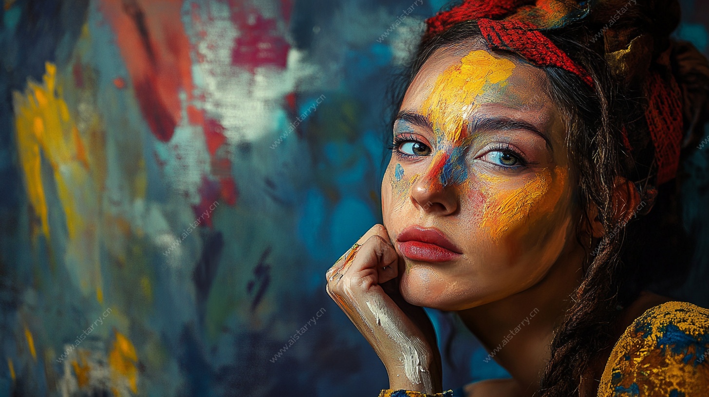 彩绘少女的艺术风情