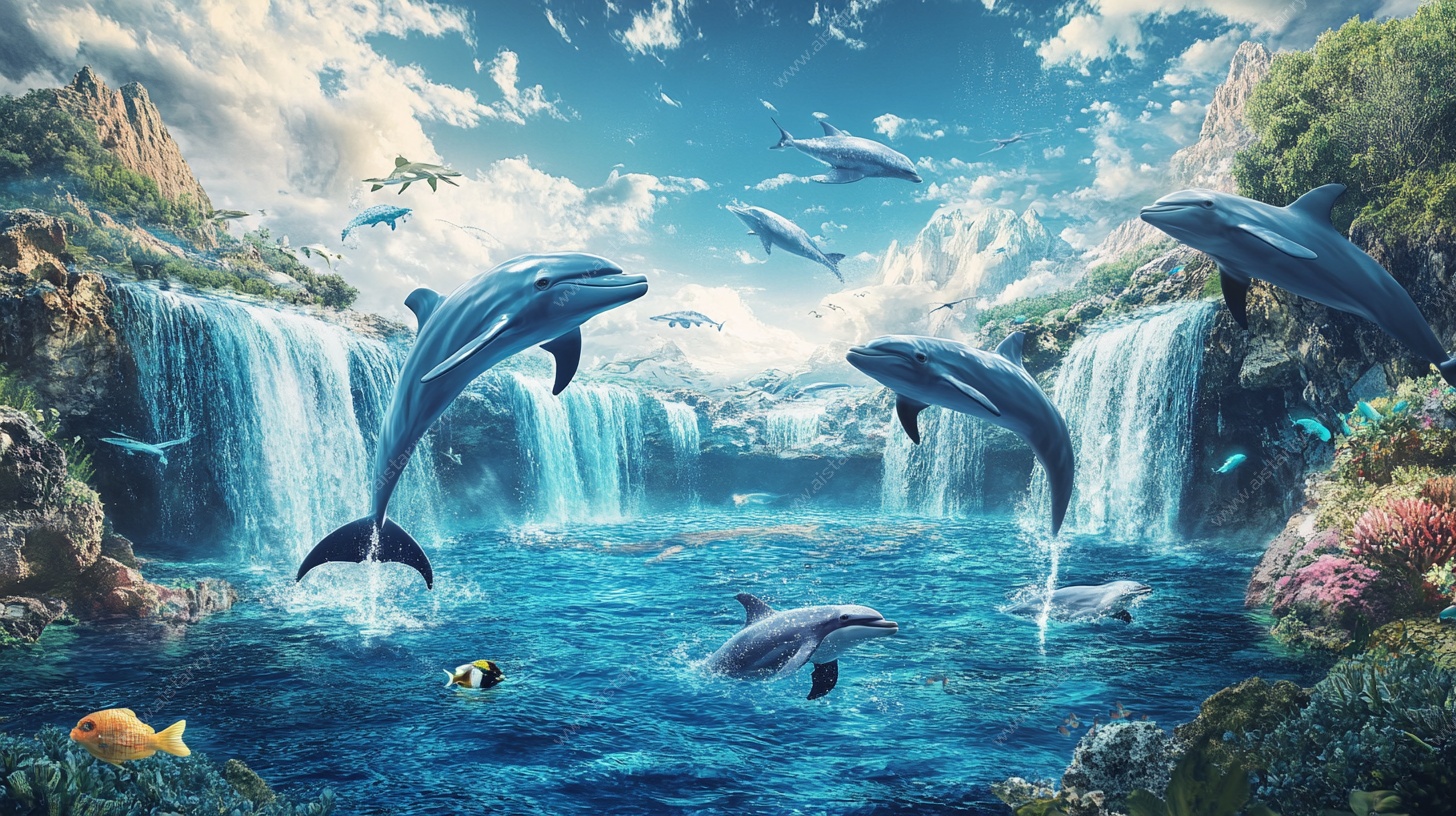 梦幻海豚畅游奇幻水世界
