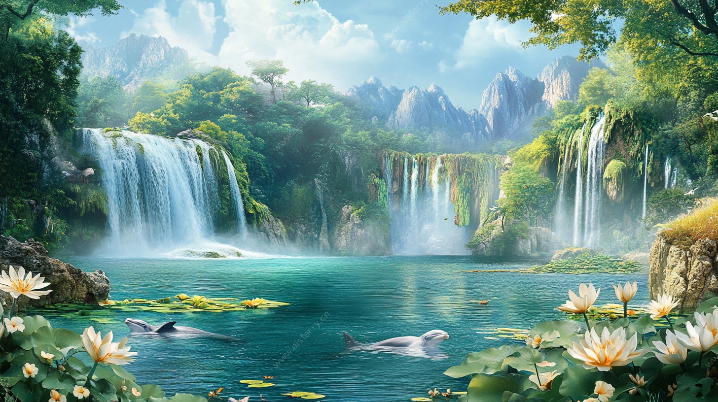 梦幻山水间的灵动景致