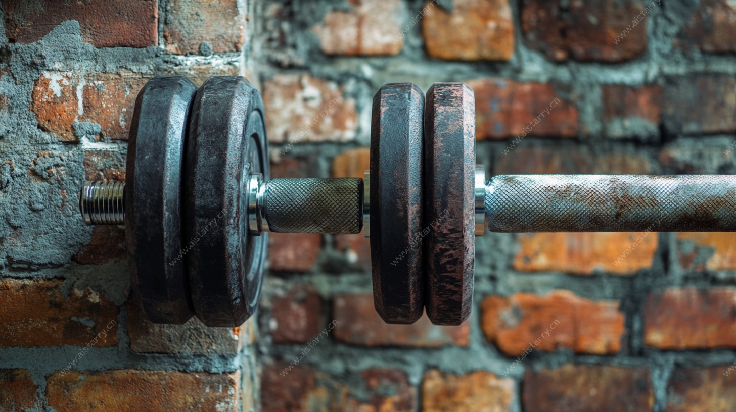 靠墙哑铃特写
