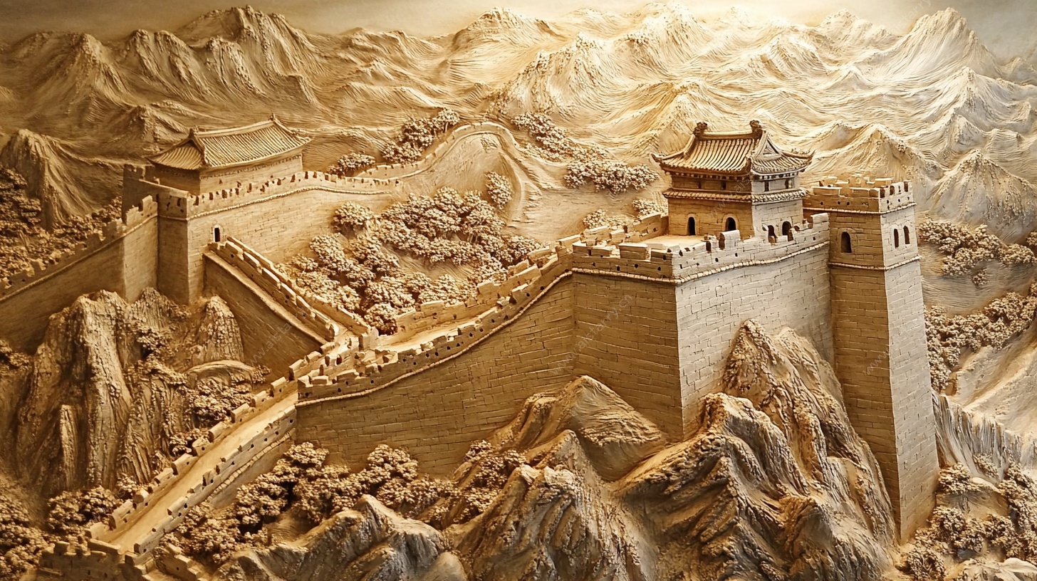 长城立体浮雕艺术作品