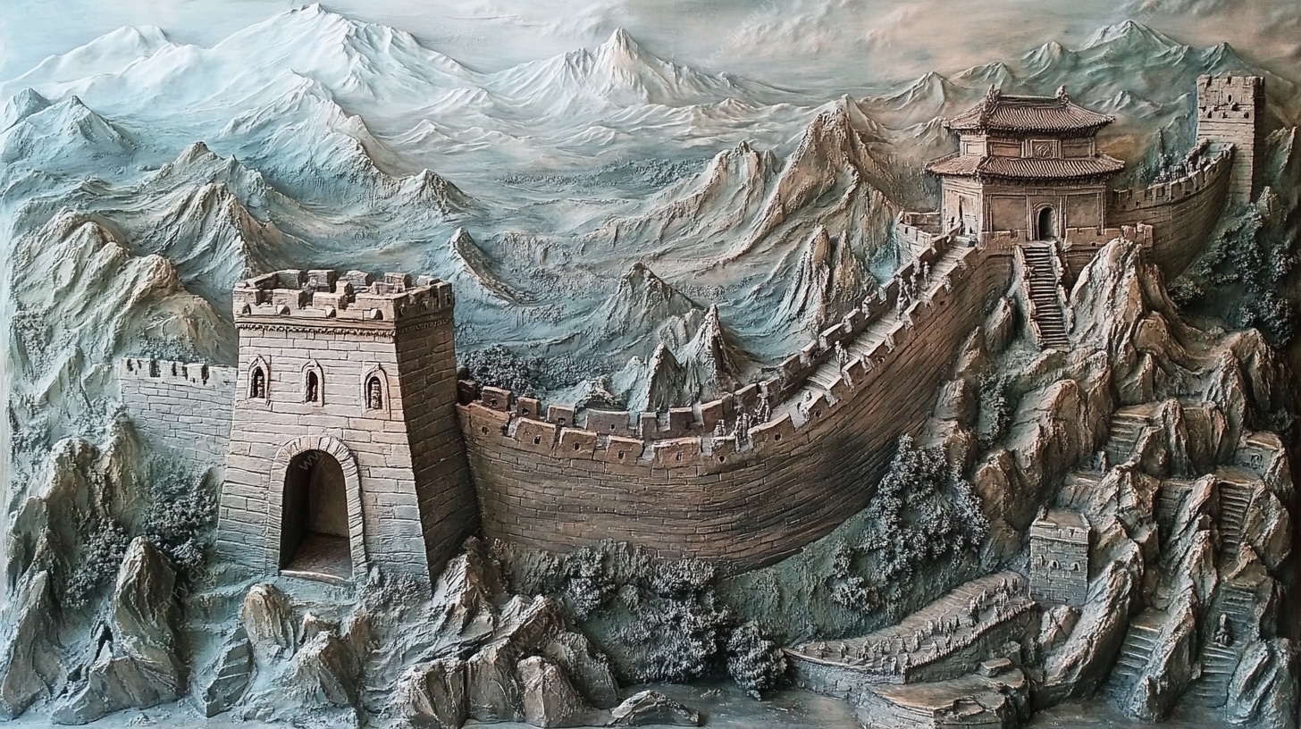 立体长城浮雕艺术作品