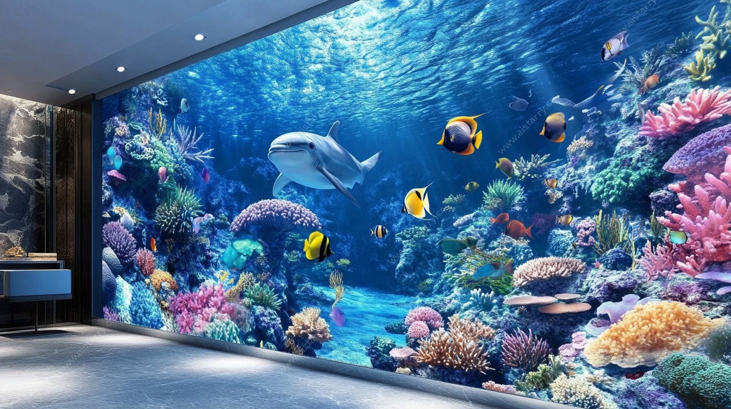 海底世界壁画装饰效果图