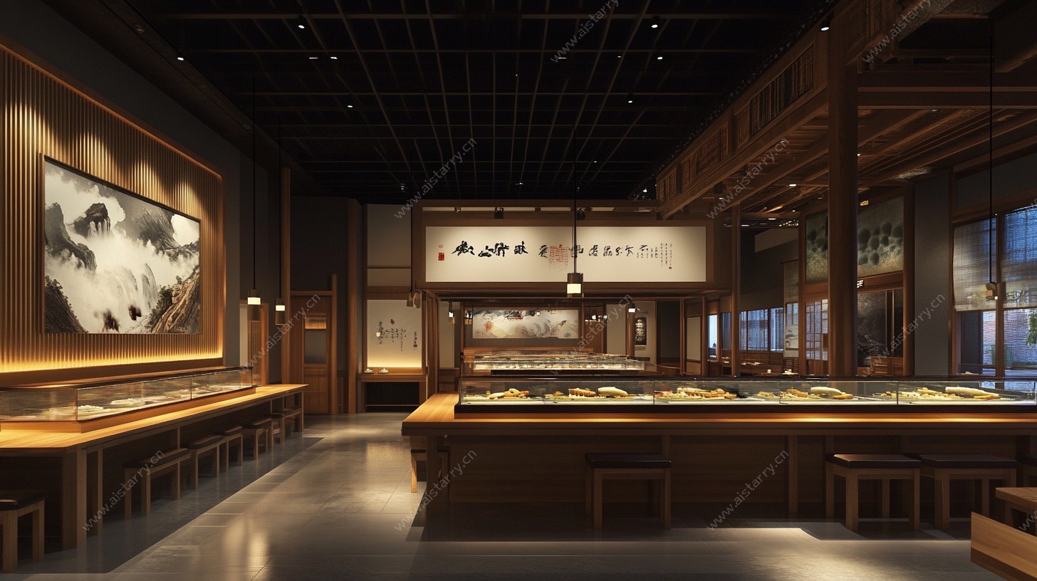中式典雅珠宝店室内场景