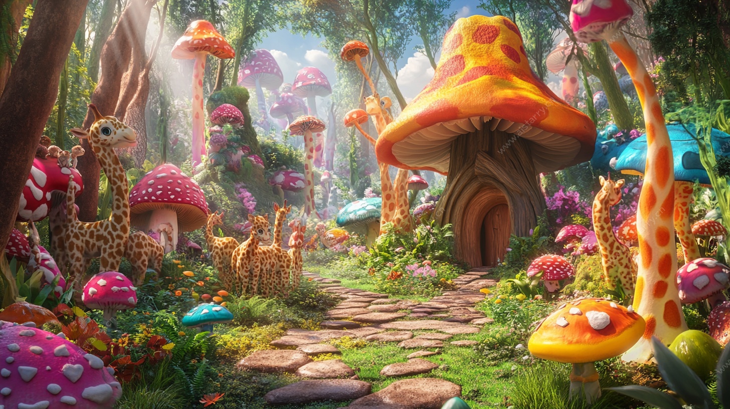梦幻蘑菇仙境奇幻森林