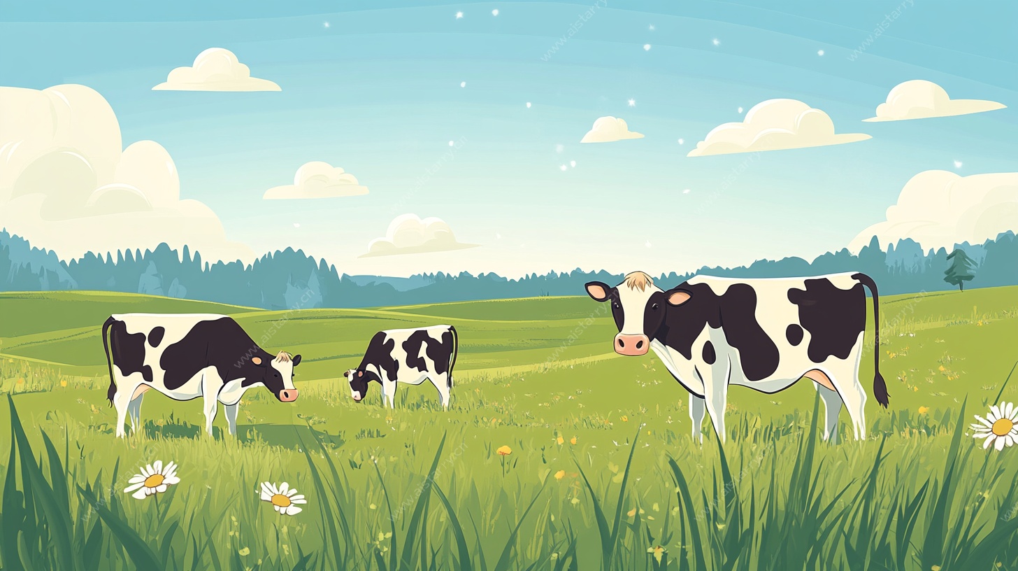 田园牧歌 悠然的奶牛时光