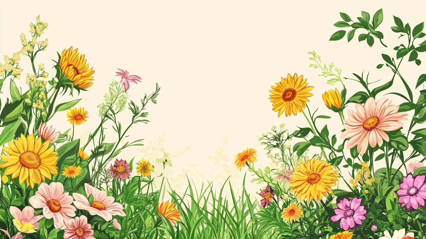 春日花卉烂漫图景