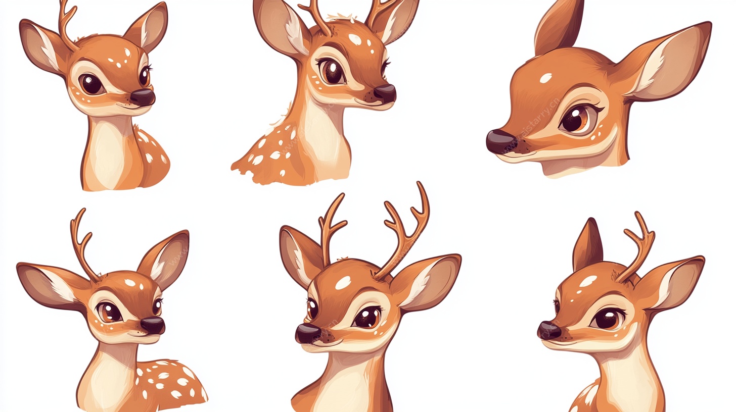 可爱小鹿卡通头像集合