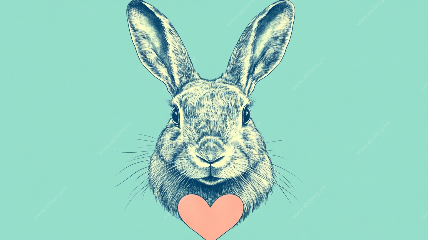 兔子爱心插画