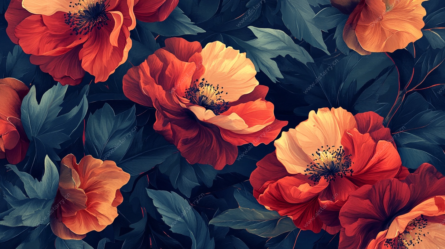 绚烂花卉图案背景