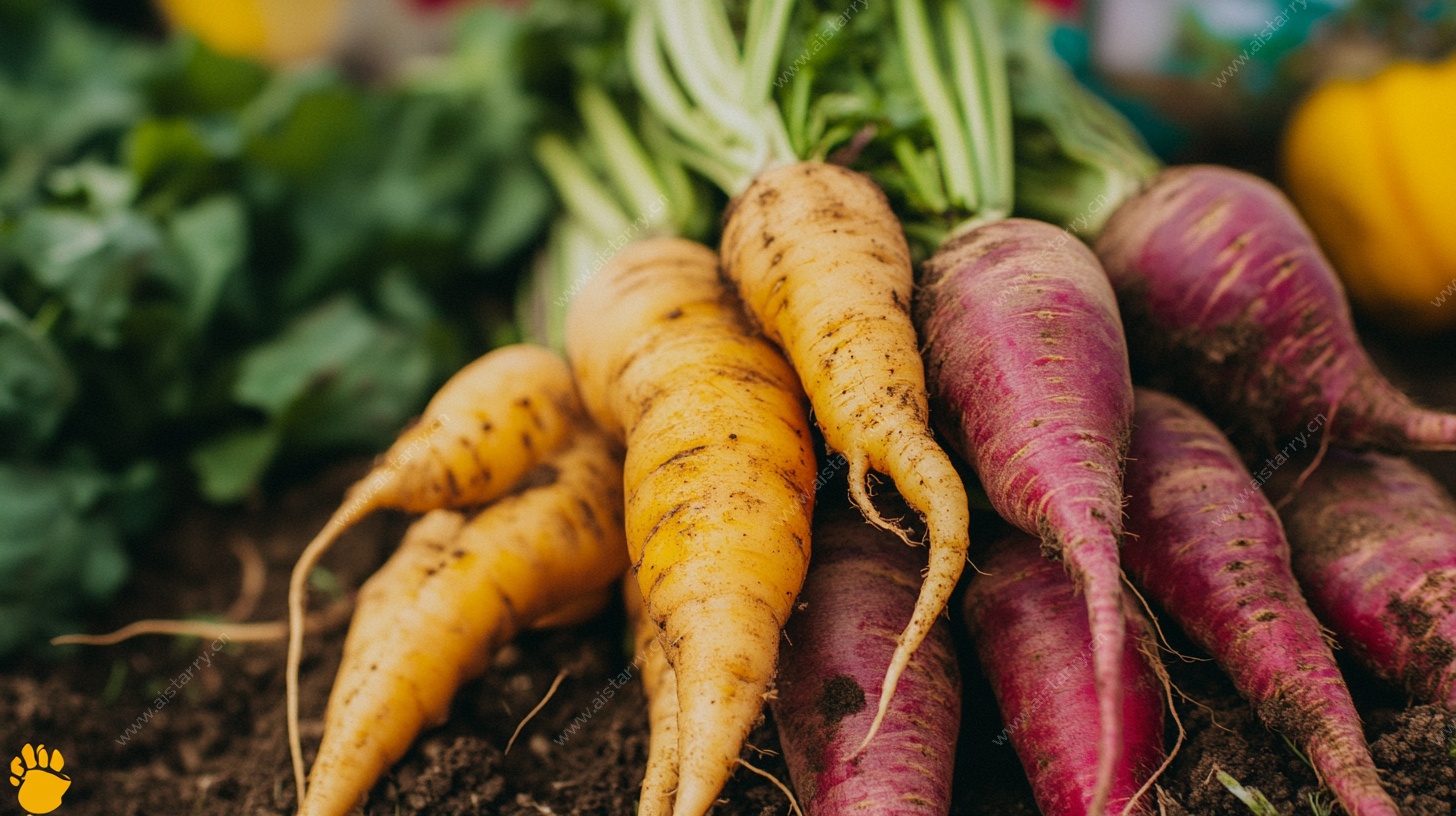 多彩胡萝卜特写